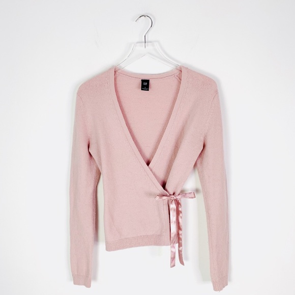 blush wrap sweater